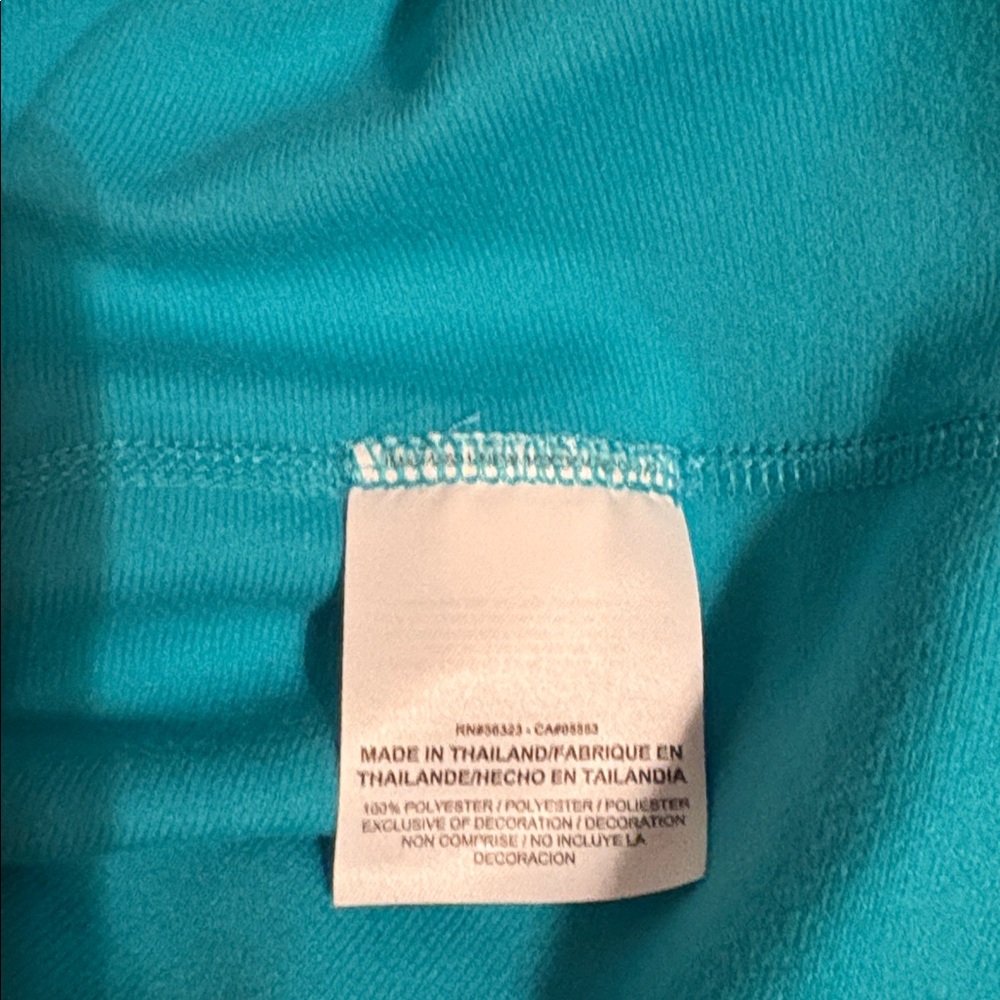 NWT Nike Dri-Fit Running funnel neck aqua sweatshirt, women’s size L. Logo. - Picture 10 of 11